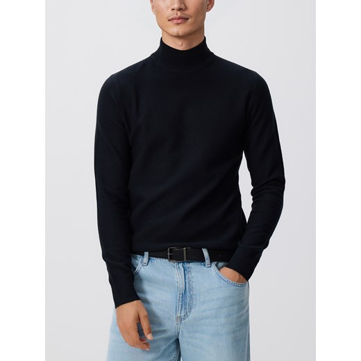 Reserved - Gładki golf z dzianiny - czarny ze sklepu Reserved w kategorii Swetry męskie - zdjęcie 186694957