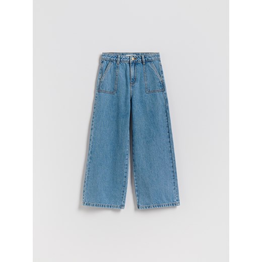 Reserved - Jeansy super wide leg - niebieski ze sklepu Reserved w kategorii Spodnie dziewczęce - zdjęcie 186695087