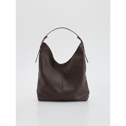 Reserved - Torebka hobo - ciemnobrązowy ze sklepu Reserved w kategorii Torebki damskie - zdjęcie 186695116