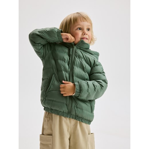 Reserved - Ocieplana pikowana kurtka - jasny zielony ze sklepu Reserved w kategorii Kurtki chłopięce - zdjęcie 186695239