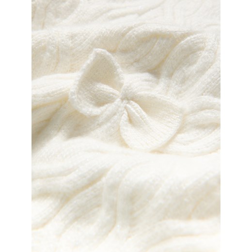 Reserved - Dzianinowy sweter z kokardami - złamana biel Reserved 140 (9 lat) Reserved