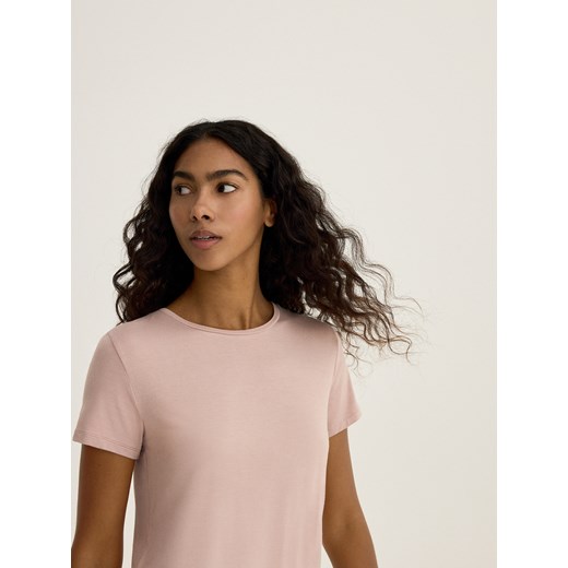 Reserved - Dwuczęściowa piżama z wiskozy - beżowy Reserved S Reserved