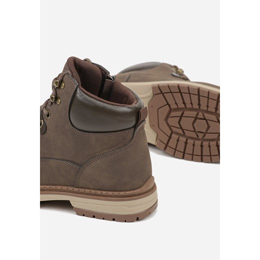 Bordowe Trapery Trzewiki Ozdobione Przeszyciami Zobelle 44 born2be.pl