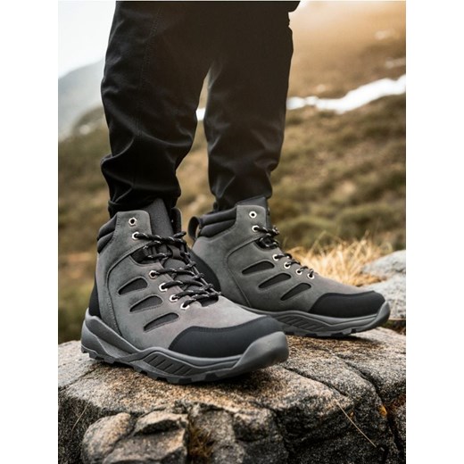 Sinsay - Trapery za kostkę - szary ze sklepu Sinsay w kategorii Buty trekkingowe męskie - zdjęcie 186696117