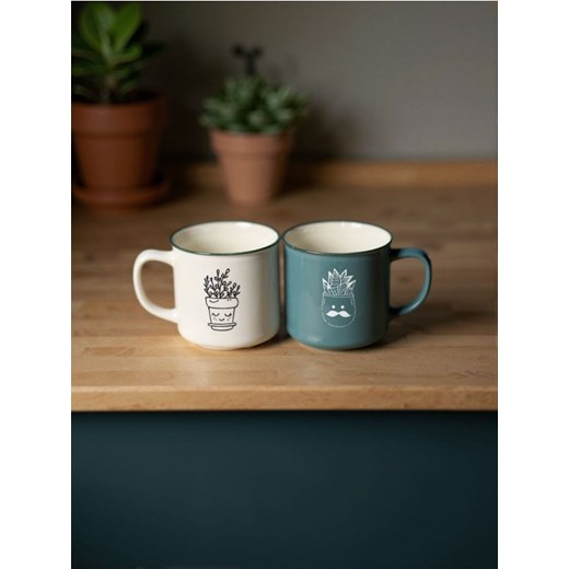 Sinsay - Kubki porcelanowe z nadrukiem 2 pack - wielobarwny ze sklepu Sinsay w kategorii Kubki - zdjęcie 186696187