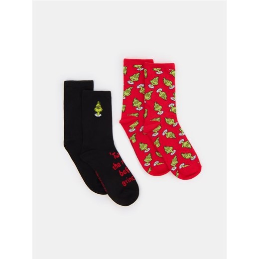 Sinsay - Skarpetki 2 pack Grinch - wielobarwny ze sklepu Sinsay w kategorii Skarpetki męskie - zdjęcie 186696198