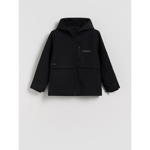 Reserved - Kurtka softshell z kapturem - czarny ze sklepu Reserved w kategorii Kurtki chłopięce - zdjęcie 186696899