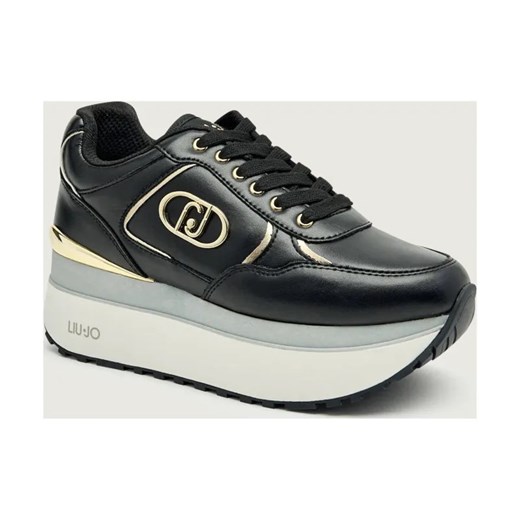 Liu Jo Skórzane sneakersy MAXI WONDER PLUS 01 ze sklepu Gomez Fashion Store w kategorii Buty sportowe damskie - zdjęcie 186697125
