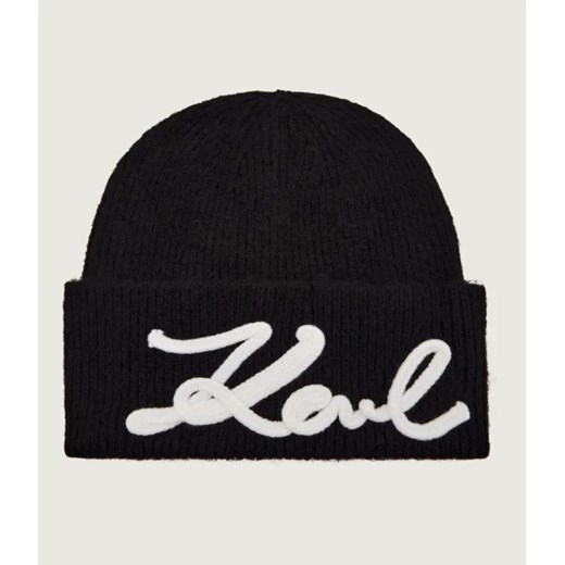 Karl Lagerfeld Czapka k/signature | z dodatkiem wełny ze sklepu Gomez Fashion Store w kategorii Czapki zimowe damskie - zdjęcie 186697166