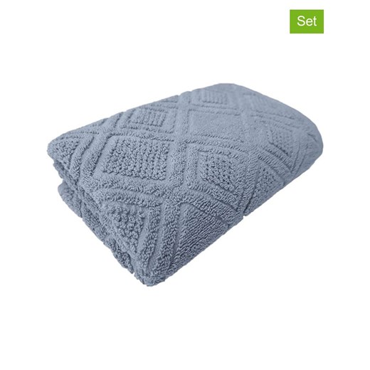 Framsohn Ręczniki kąpielowe (2 szt.) &quot;Mosaik&quot; w kolorze niebieskim ze sklepu Limango Polska w kategorii Ręczniki - zdjęcie 186697925