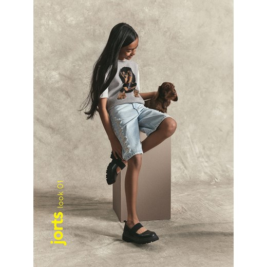 Reserved - Jeansowe szorty bermudy - niebieski ze sklepu Reserved w kategorii Spodenki dziewczęce - zdjęcie 186698747