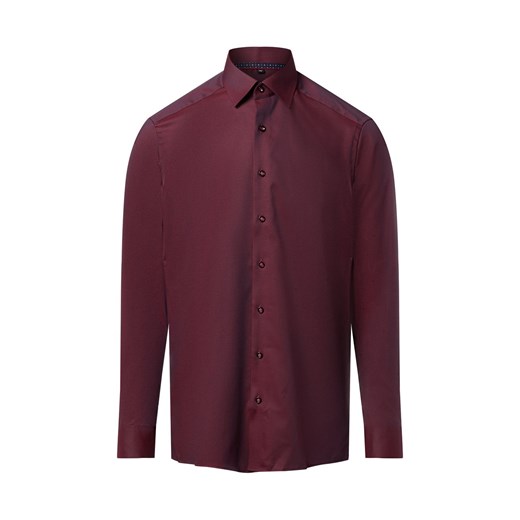Finshley & Harding Koszula męska - Easy Care Mężczyźni Modern Fit Bawełna bordowy wzorzysty ze sklepu vangraaf w kategorii Koszule męskie - zdjęcie 186698969