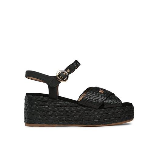 Espadryle Wrangler Alma Raffia WL31554A Czarny ze sklepu eobuwie.pl w kategorii Sandały damskie - zdjęcie 186699509