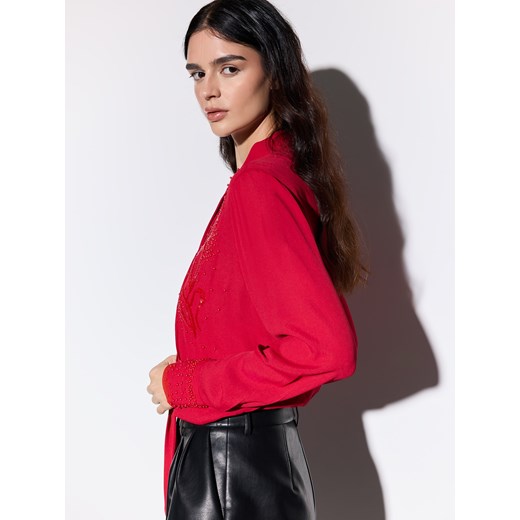 Mohito - Bluzka z wiskozy - czerwony Mohito 38 Mohito