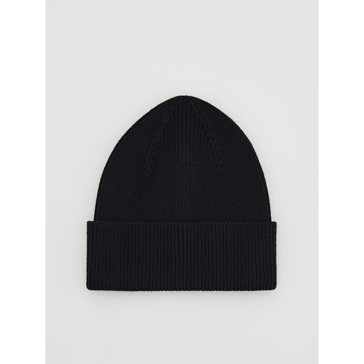 Reserved - Czapka beanie z wiskozą - czarny - id: 051FE-99X - marki Reserved - 186701186 Reserved - Czapka beanie z wiskozą - czarny ze sklepu Reserved w kategorii Czapki zimowe męskie - zdjęcie 186701186