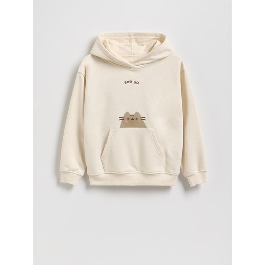 Reserved - Bluza Pusheen z aplikacją 3D - beżowy ze sklepu Reserved w kategorii Bluzy chłopięce - zdjęcie 186701277