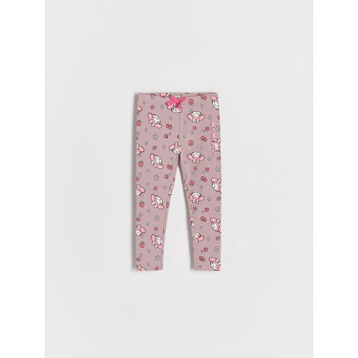 Reserved - Bawełniane legginsy My Melody - fioletowy ze sklepu Reserved w kategorii Spodnie dziewczęce - zdjęcie 186701527