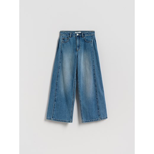 Reserved - Jeansy super wide leg - niebieski ze sklepu Reserved w kategorii Spodnie dziewczęce - zdjęcie 186701728