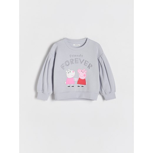 Reserved - Bawełniana bluza Świnka Peppa - jasnoniebieski ze sklepu Reserved w kategorii Bluzy dziewczęce - zdjęcie 186701878