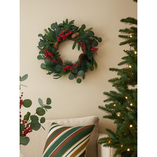 Sinsay - Świąteczny wieniec dekoracyjny - wielobarwny Sinsay One Size Sinsay