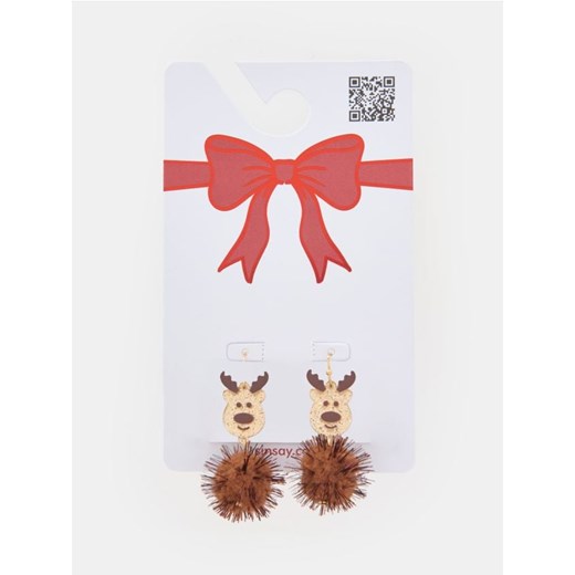 Sinsay - Kolczyki w kształcie renifera - wielobarwny ze sklepu Sinsay w kategorii Kolczyki - zdjęcie 186703049