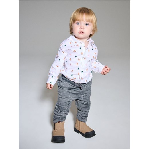 Sinsay - Koszula z motywem świątecznym - biały ze sklepu Sinsay w kategorii Koszulki niemowlęce - zdjęcie 186703077