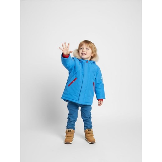 Sinsay - Kurtka z kapturem obszytym sztucznym futerkiem Spidey & His Amazing Friends - niebieski ze sklepu Sinsay w kategorii Kurtki chłopięce - zdjęcie 186703088