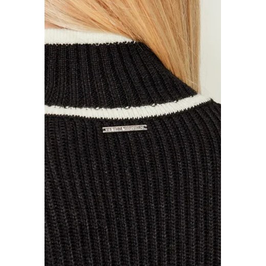 Karl Lagerfeld Półgolf Soutache Autograph | Loose fit | z dodatkiem wełny Karl Lagerfeld L Gomez Fashion Store