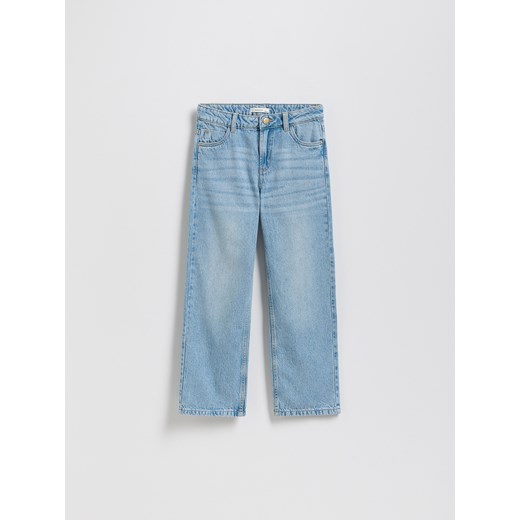 Reserved - Jeansy straight fit - niebieski ze sklepu Reserved w kategorii Spodnie dziewczęce - zdjęcie 186704388