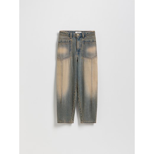 Reserved - Jeansy Skater - granatowy ze sklepu Reserved w kategorii Spodnie dziewczęce - zdjęcie 186704416