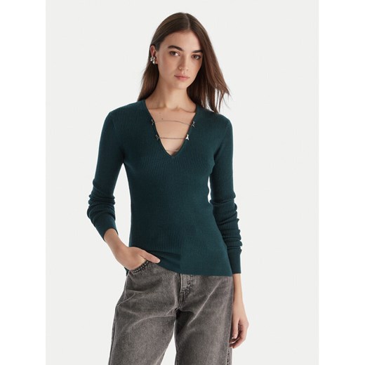 Patrizia Pepe Sweter 2K0331/K7S0-G619 Zielony Regular Fit ze sklepu MODIVO w kategorii Swetry damskie - zdjęcie 186705495
