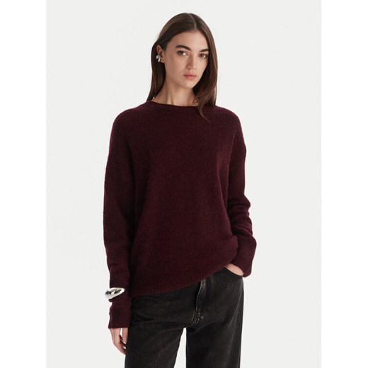 Patrizia Pepe Sweter 2K0326/K293-M536 Bordowy Regular Fit ze sklepu MODIVO w kategorii Swetry damskie - zdjęcie 186705497