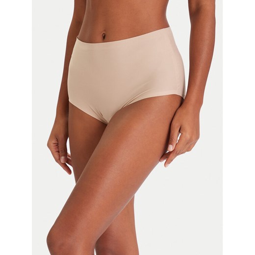 Chantelle Figi klasyczne z wysokim stanem Soft Stretch Plus Size C11370 Beżowy ze sklepu MODIVO w kategorii Majtki damskie - zdjęcie 186705509
