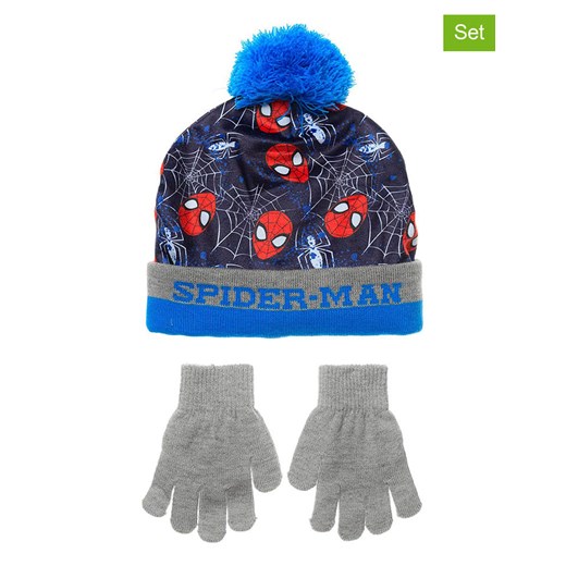 Spiderman 2-częściowy zestaw &quot;Spider-Man&quot; w kolorze granatowo-szarym ze sklepu Limango Polska w kategorii Czapki dziecięce - zdjęcie 186705986