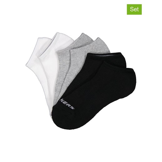Skechers Skarpety (3 pary) w kolorze szaro-biało-czarnym ze sklepu Limango Polska w kategorii Skarpetki męskie - zdjęcie 186706057