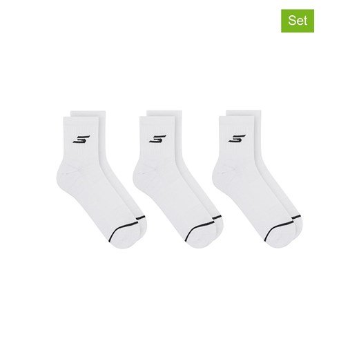 Skechers Skarpety (3 pary) w kolorze białym ze sklepu Limango Polska w kategorii Skarpetki męskie - zdjęcie 186706075