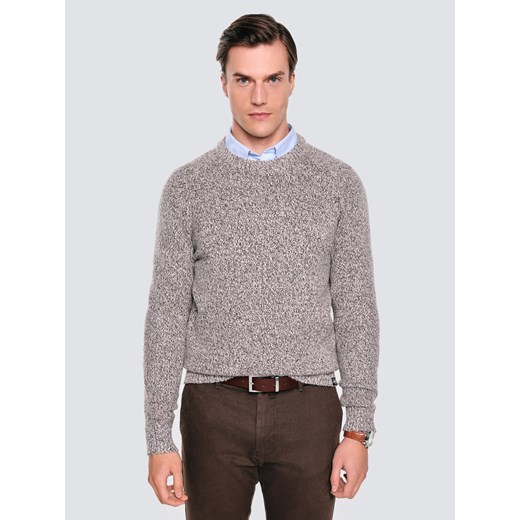 Sweter męski melanżowy brązowy Waltero 804 ze sklepu Big Star w kategorii Swetry męskie - zdjęcie 186707408