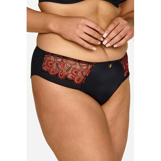 Figi Lupo 2612 czarno-czerwony ze sklepu kontri.pl w kategorii Majtki damskie - zdjęcie 186707778