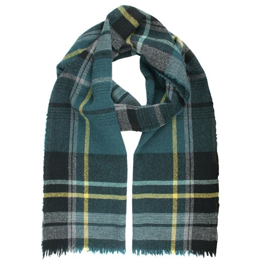Wełniany Szalik Męski - V. Fraas - Odcienie Zieleni w Kratę SZAWLN1394 ze sklepu JegoSzafa.pl w kategorii Szaliki męskie - zdjęcie 186707886