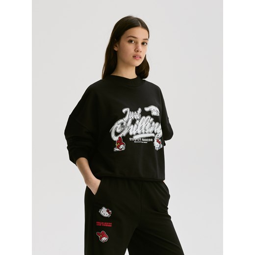 Reserved - Bluza Hello Kitty and friends - czarny ze sklepu Reserved w kategorii Bluzy dziewczęce - zdjęcie 186708195