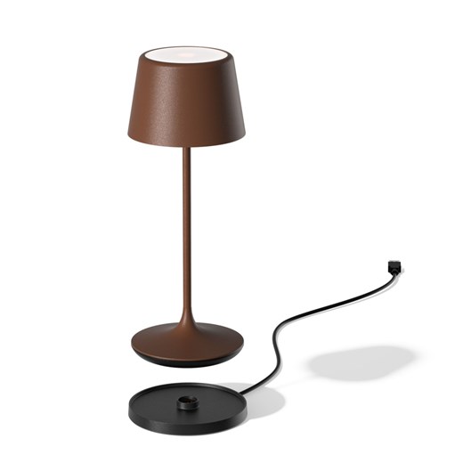 Lampka bezprzewodowa do restauracji LUNA 300 corten - efekt rdzy 6 sztuk/komplet ze sklepu Lysne w kategorii Lampy stołowe - zdjęcie 186708276