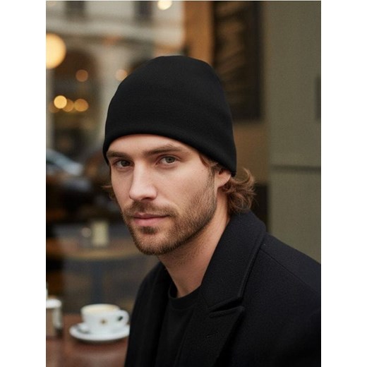 Sinsay - Czapka beanie basic z wiskozą 2 pack - granatowy Sinsay One Size Sinsay