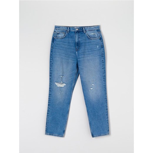 Sinsay - Jeansy mom high waist - niebieski ze sklepu Sinsay w kategorii Jeansy damskie - zdjęcie 186708447