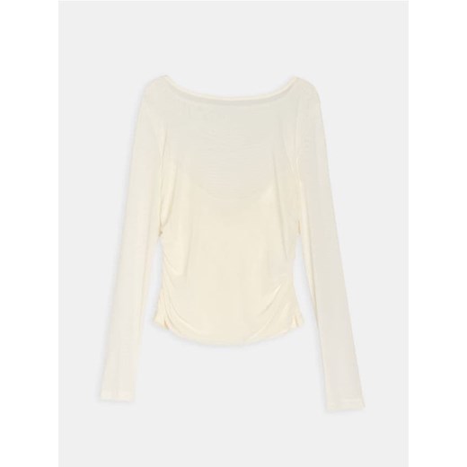 Sinsay - Bluzka z transparentnym rękawem - kremowy ze sklepu Sinsay w kategorii Bluzki damskie - zdjęcie 186708456