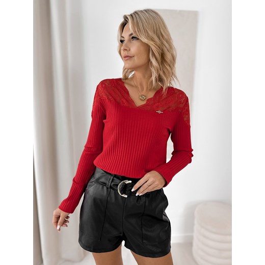bluzka tenorio czerwona one size ze sklepu UBRA w kategorii Bluzki damskie - zdjęcie 186709328