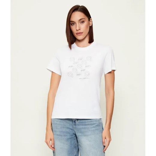 Karl Lagerfeld T-shirt ikon seasonal | Regular Fit ze sklepu Gomez Fashion Store w kategorii Bluzki damskie - zdjęcie 186710367