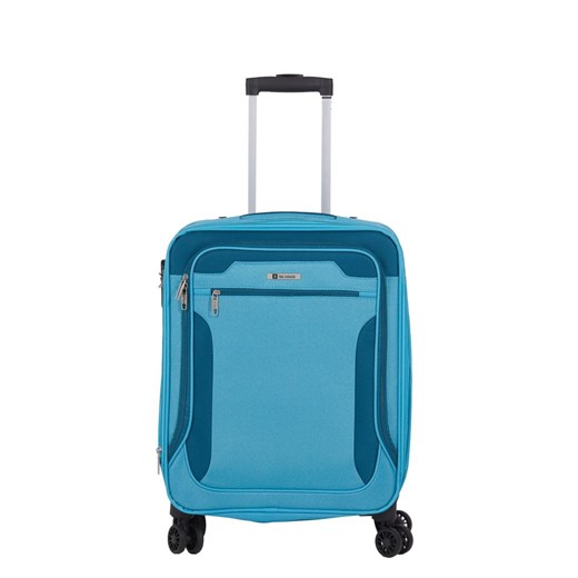 niebieska walizka mała kabinowa materiałowa miękka 55 cm z po ze sklepu Słoń Torbalski w kategorii Walizki - zdjęcie 186710917