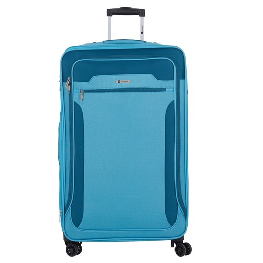 niebieska walizka duża materiałowa miękka 80 cm  z poszerzeniem ze sklepu Słoń Torbalski w kategorii Walizki - zdjęcie 186710919