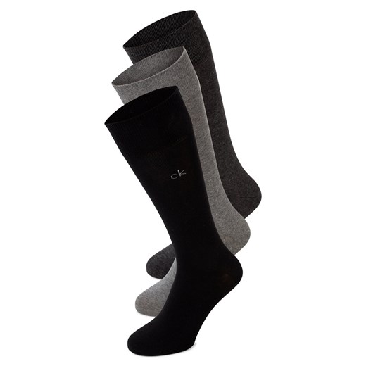 Calvin Klein Skarpety w 3-paku Mężczyźni Bawełna szary jednolity - id: 818129-0003-04346 - marki Calvin Klein - 186710947 Calvin Klein Skarpety w 3-paku Mężczyźni Bawełna szary jednolity ze sklepu vangraaf w kategorii Skarpetki męskie - zdjęcie 186710947