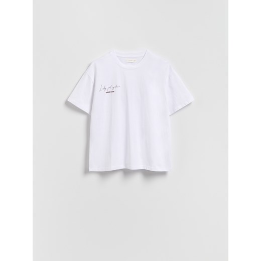 Reserved - T-shirt z nadrukami - złamana biel ze sklepu Reserved w kategorii Bluzki damskie - zdjęcie 186712127